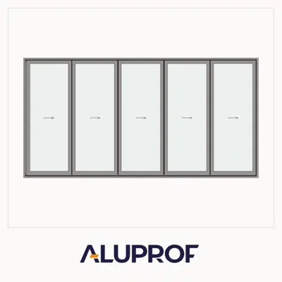 Image for MB-86 Fold Line Folding door 5-leaf 5-5-0 outward opening