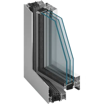 Image for MB-86US SI Window 2-sash Tilt&Turn (floating mullion) with invisible window sash