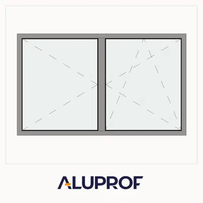 Зображення для MB-86US SI Window 2-sash Tilt&Turn (floating mullion) with invisible window sash