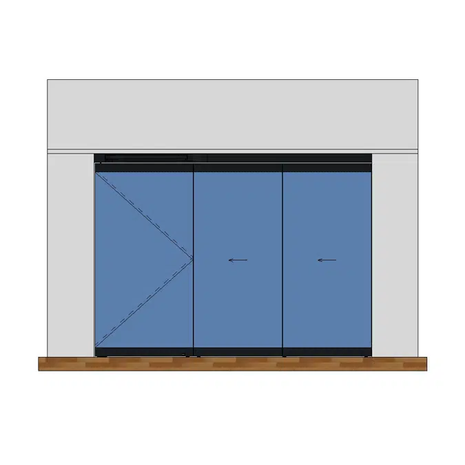 MB-EXPO Mobile internal partition wall 3-leaf 3-2-1