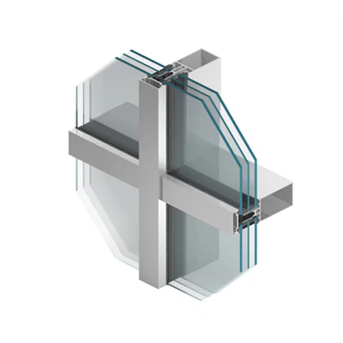 MB-SR50N HI mullion-transom curtain wall with enhanced thermal insulation