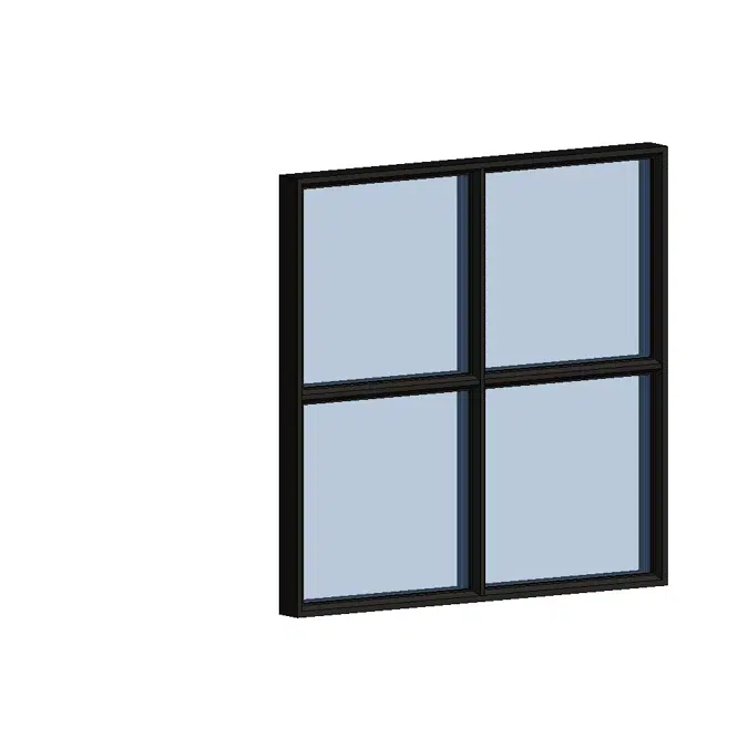 MB-Ferroline Window 1-sash Fixed with Muntins