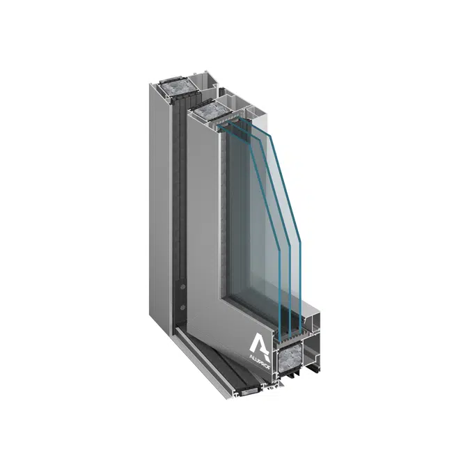 MB-104 Passive SI Door Double inward opening for wall / curtain wall