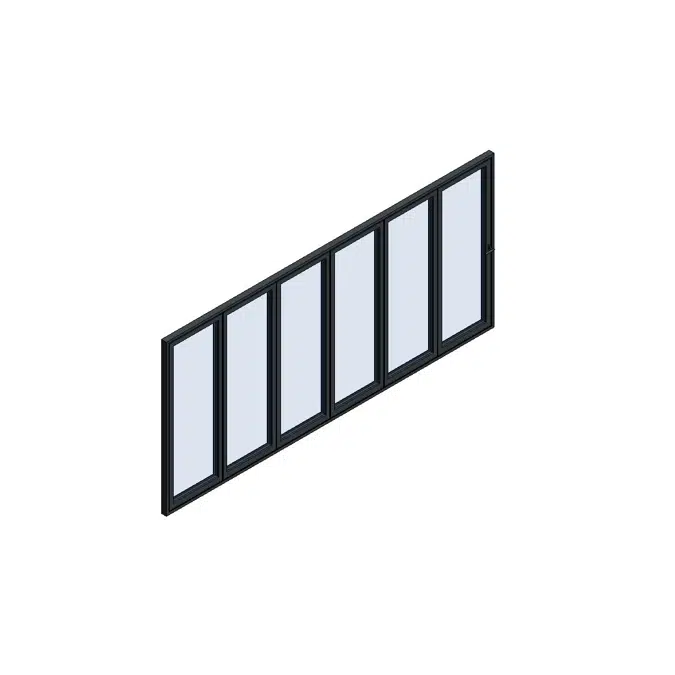 MB-86 Fold Line Folding door 6-leaf 6-6-0 outward opening