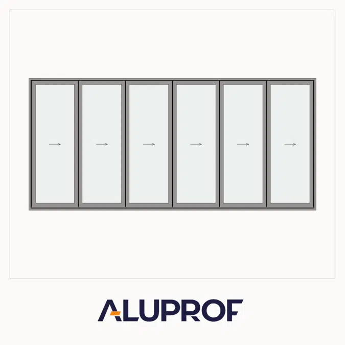 MB-86 Fold Line Folding door 6-leaf 6-6-0 outward opening