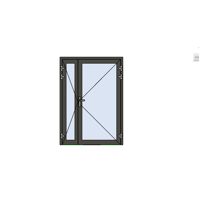 MB-78EI External Fireproof Double Door Opening Outwards for wall / curtain wall