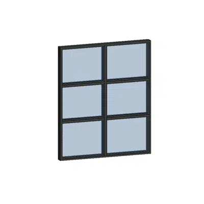billede til MB-SLIMLINE Window 1-sash Fixed with Vienna Muntins