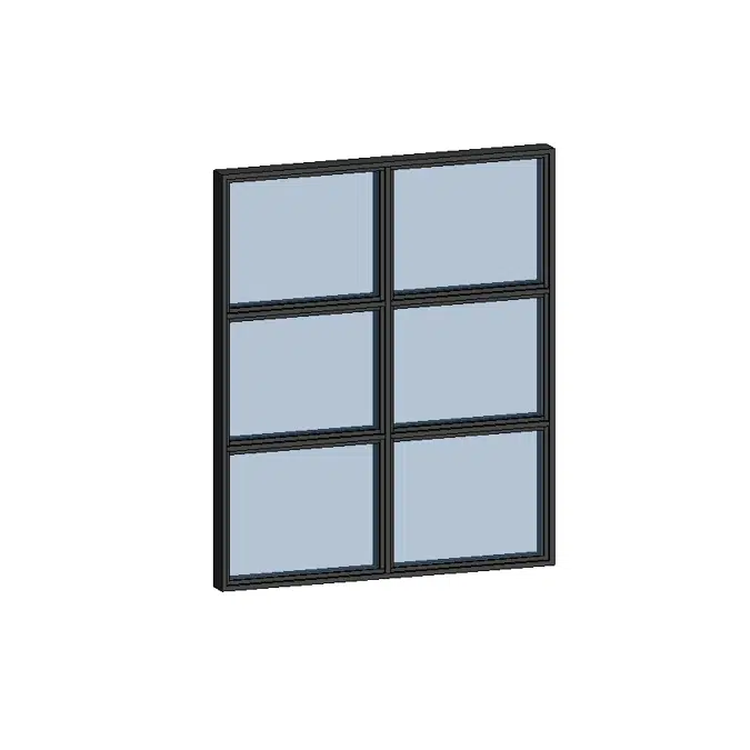 MB-SLIMLINE Window 1-sash Fixed with Vienna Muntins
