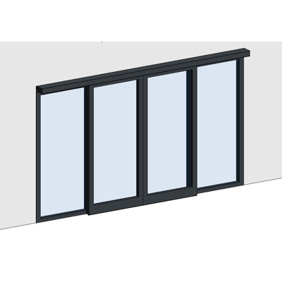 Image pour MB-78EI DPA Automatic Sliding Fireproof Double Door with Sidelights (Variant II)