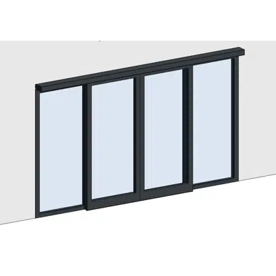 Image for MB-78EI DPA Automatic Sliding Fireproof Double Door with Sidelights (Variant II)