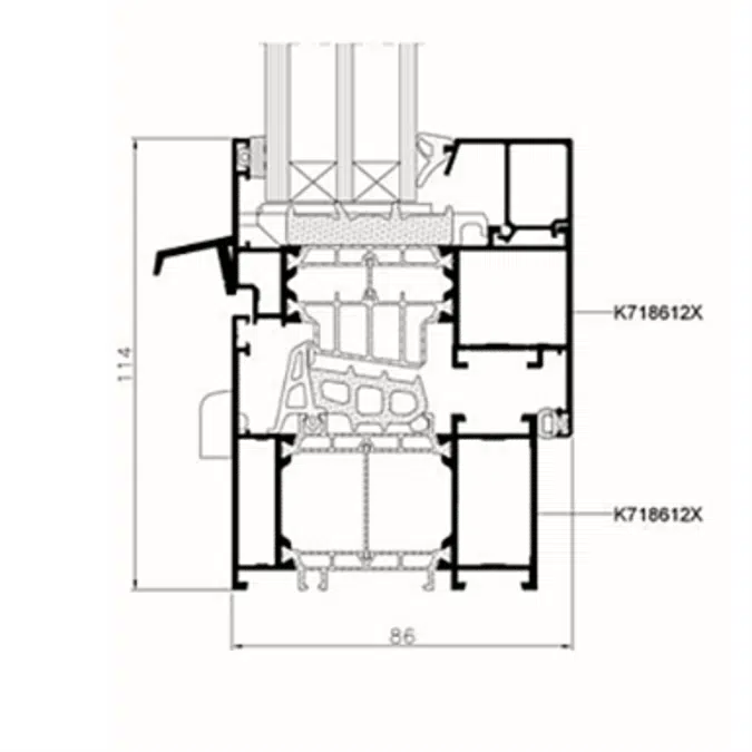 MB-86 SI Window 2-sash Tilt&Turn