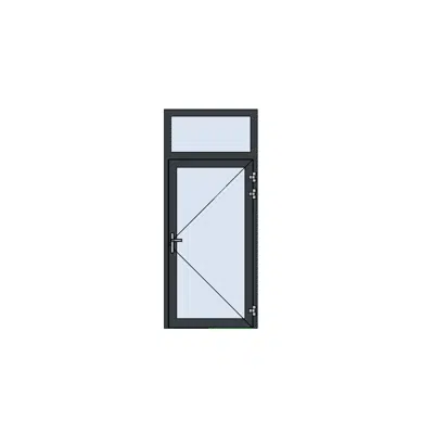 Image pour MB-78EI External Fireproof Single Door with Fanlight Opening Outwards
