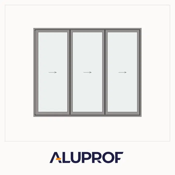 MB-86 Fold Line Folding door 3-leaf 3-3-0 outward opening