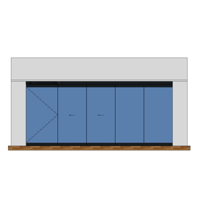 imagem para MB-EXPO Mobile internal partition wall 5-leaf 5-2-1