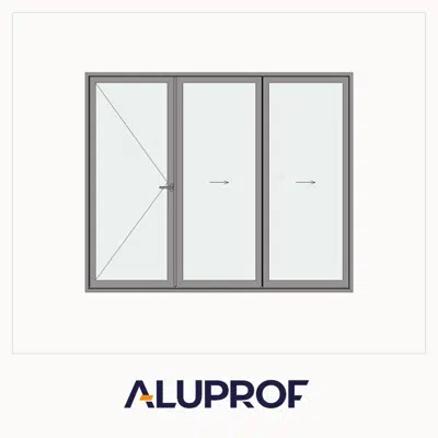 Image for MB-86 Fold Line Folding door 3-leaf 3-2-1 outward opening