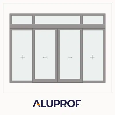 Image for MB-78EI DPA Automatic Sliding Fireproof Double Door with Sidelights and Fanlight