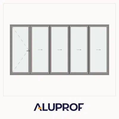 Image for MB-86 Fold Line Folding door 5-leaf 5-4-1 inward opening