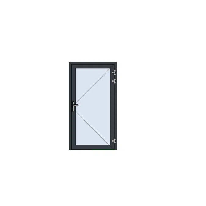 MB-78EI External Fireproof Single Door Opening Outwards for wall / curtain wall