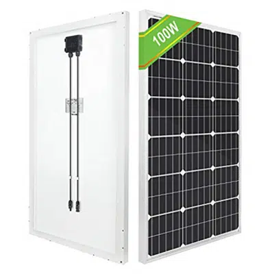 Eco-Worthy 100W Monocrystalline Solar Panel için görüntü