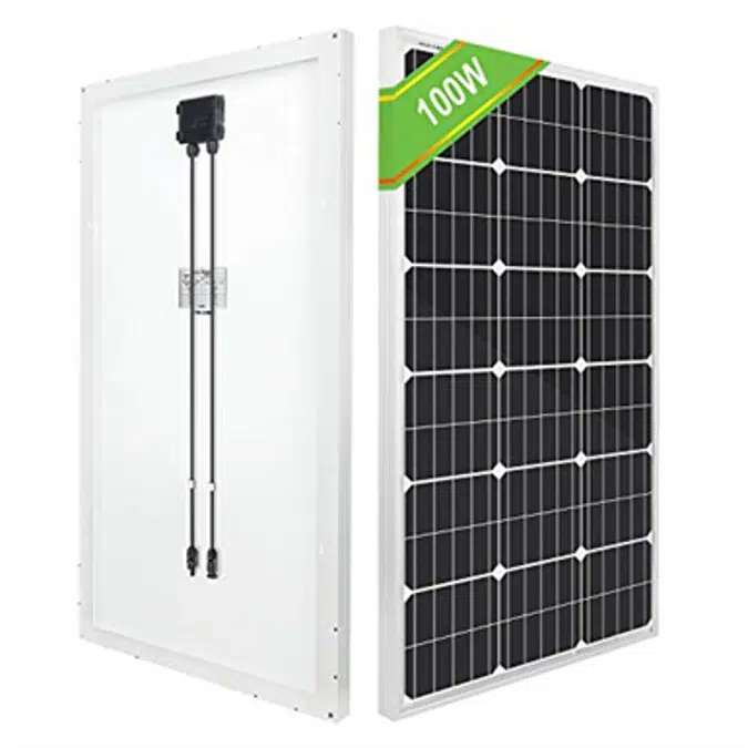 BIM objects - Free download! Eco-Worthy 100W Monocrystalline Solar Panel