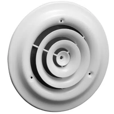 Image for Hart & Cooley 16 Series 12in Round White Ceiling Diffuser