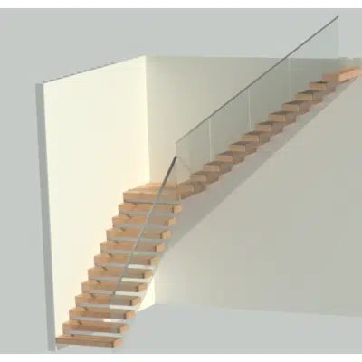 Viewrail FLIGHT Cantilever Floating Stairs, 90° Turn için görüntü