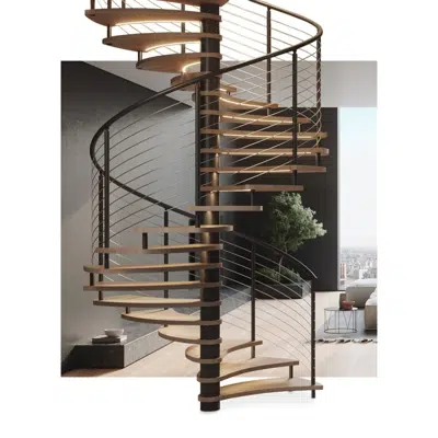 afbeelding voor Viewrail FLIGHT Spiral Floating Stairs