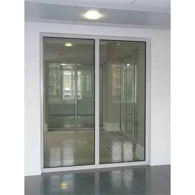 Aluminium fixed framed partition wall图像