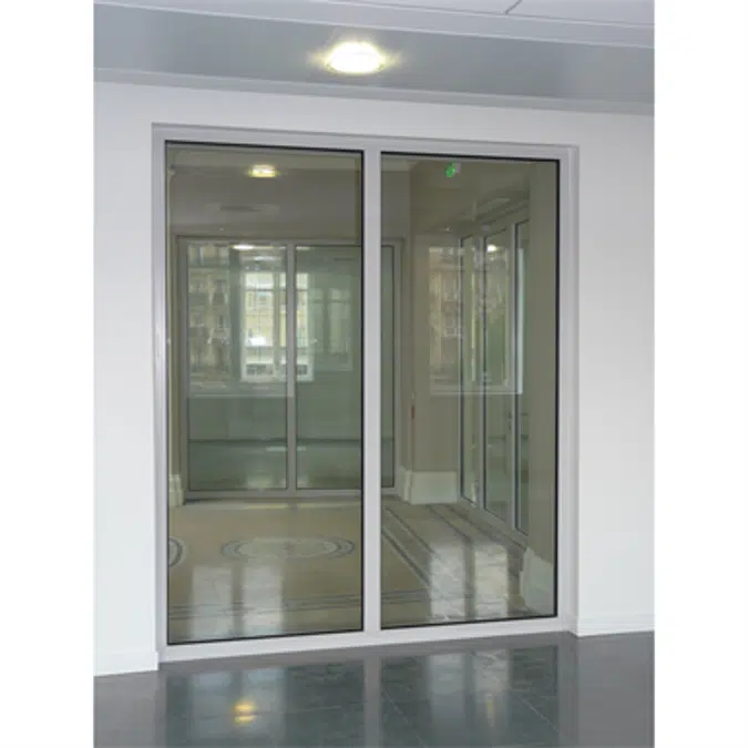 Aluminium fixed framed partition wall