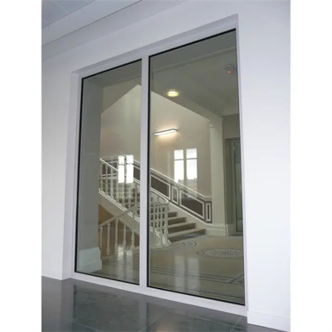 Aluminium fixed framed partition wall