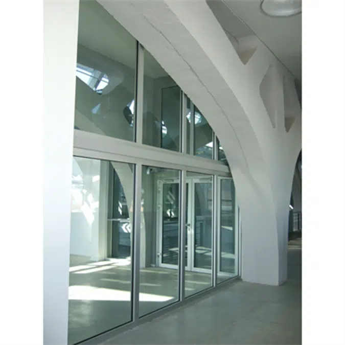 Aluminium fixed framed partition wall