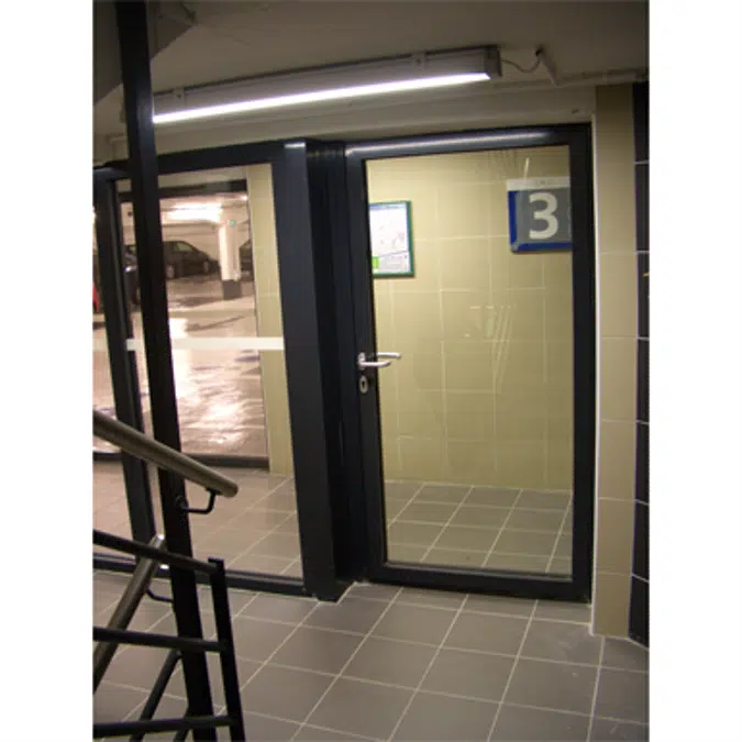 Aluminium single fire door