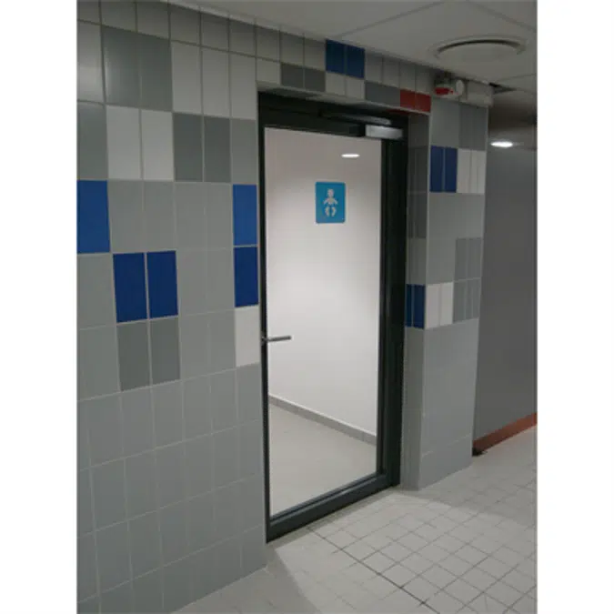 Aluminium single fire door