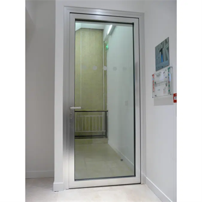 Aluminium single fire door