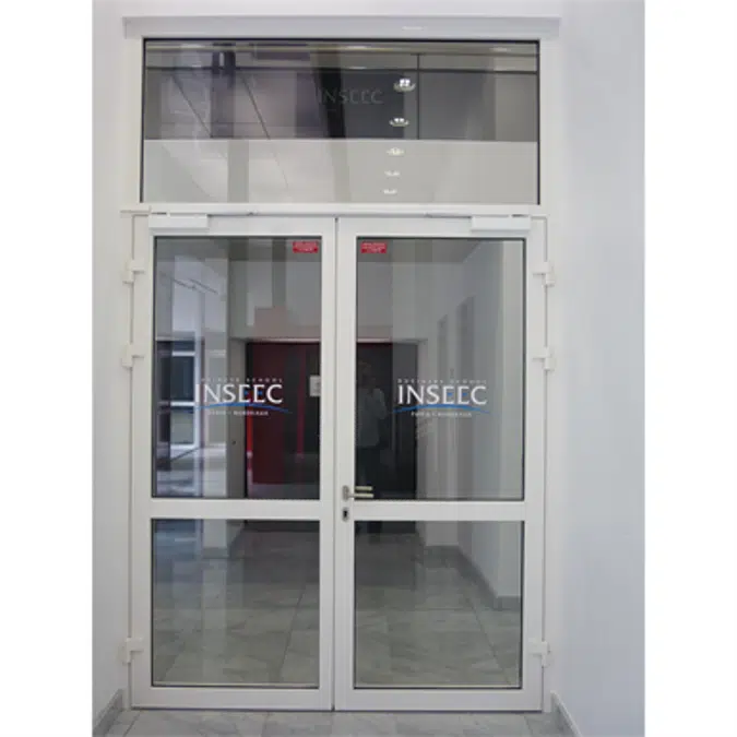 Aluminium double fire door