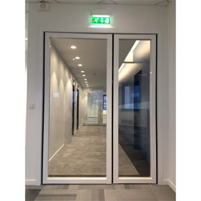 Steel double fire door - double action 