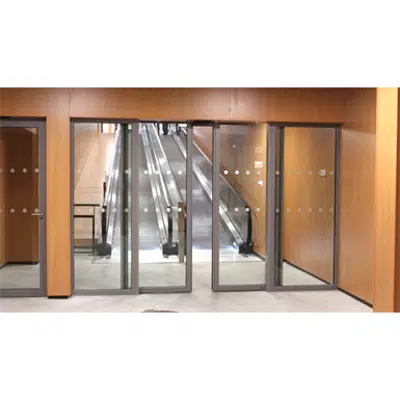 Image for Aluminium automatic double sliding door