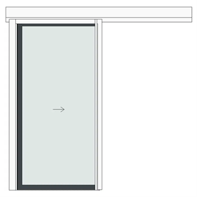 Aluminium automatic single sliding door