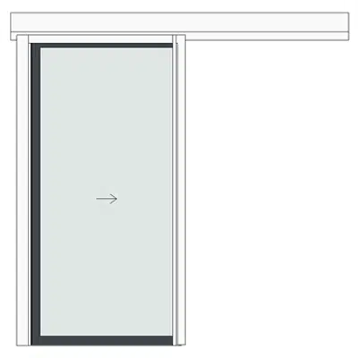 Image for Aluminium automatic single sliding door