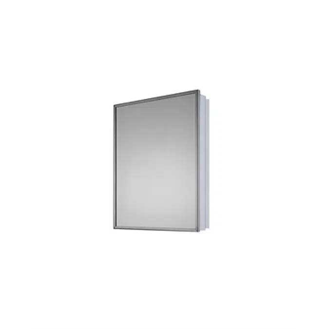 Euroline Series Stainless Steel Frame Medicine Cabinet - 16" x 22" Partially Recessed Mounted