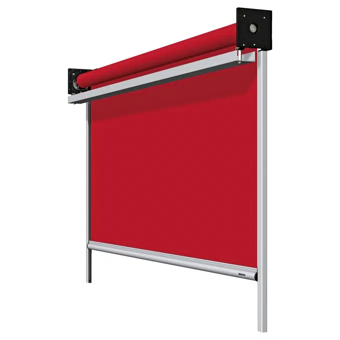 Basic shaft awning with rail guidance