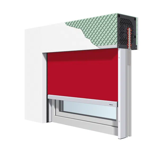 Top-mounted awning for new buildings NA-MA with easyZIP guidance