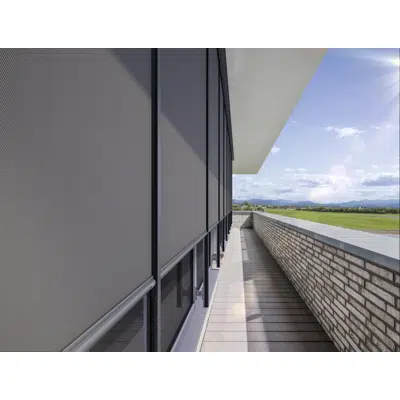 Image for Front-mounted awning with rail guidance