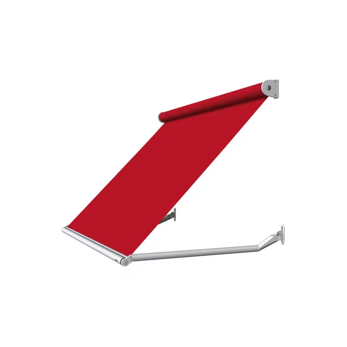 Basic shaft awning with drop arm