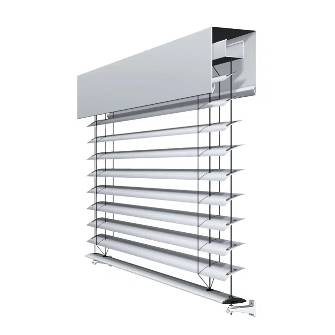 Basic external venetian blinds with cable guidance