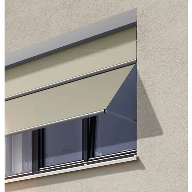 Front-mounted awning as markisolette