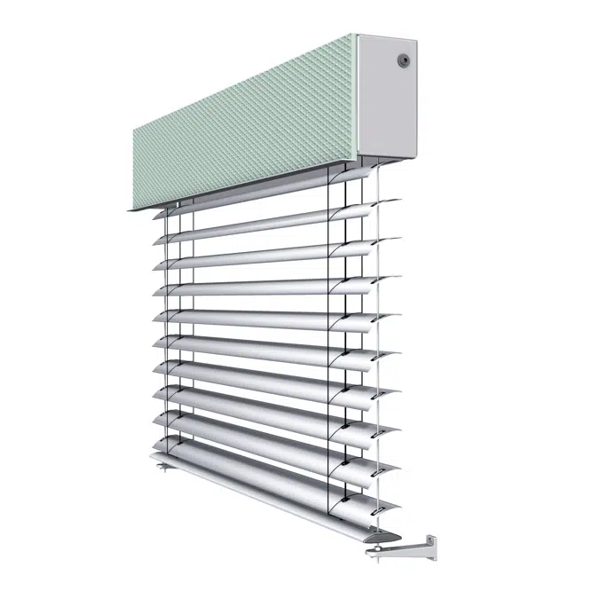 External venetian blind window system FSR with cable guidance