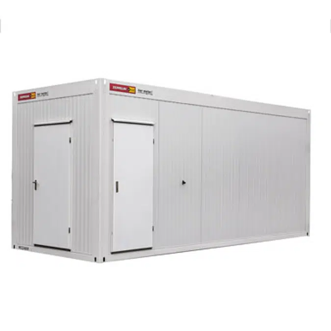 ZECon - WC-Container 6,0m x 2,5m Damen / Herren, Flurteil, Kleinküche