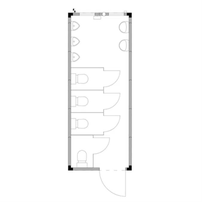 ZECon - WC Modular 6.0m x 2.5m For Men