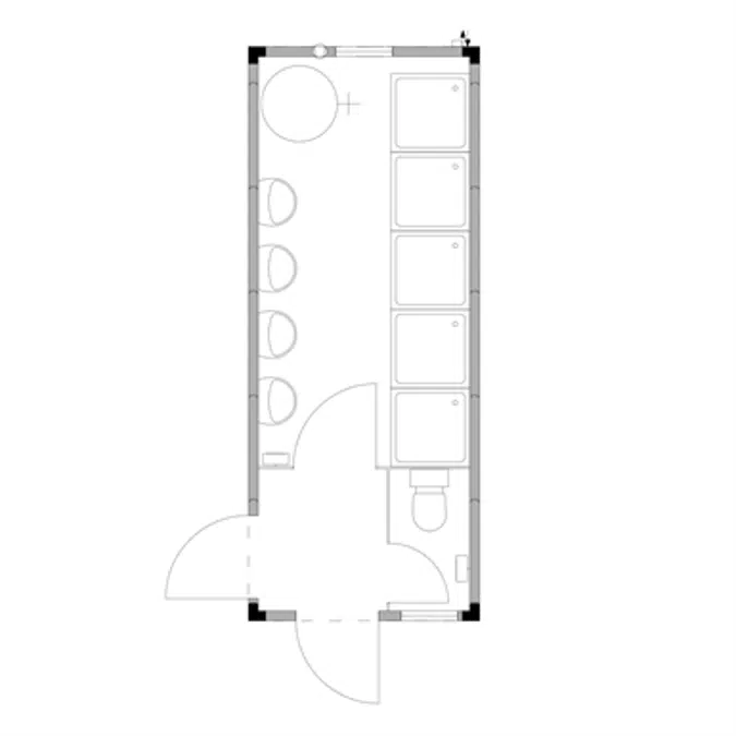 ZECon - Duschcontainer 6,0m x 2,5m Mit WC